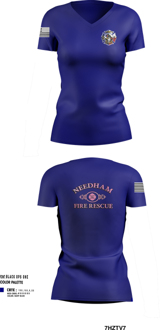Womens Short Sleeve Vneck Shirt, MCESD4, Fire Department, Teamtime, Team time, sublimation, custom sports apparel, team uniforms, spirit wear, spiritwear, sports uniforms, custom shirts, team store, custom team store, fundraiser sports, apparel fundraiser