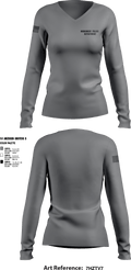 Monument Police Department 10917118 Women's Long Sleeve V-neck Shirt - 3