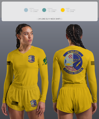 Womens Long Sleeve Vneck Shirt, 23 STS, Air Force, Teamtime, Team time, sublimation, custom sports apparel, team uniforms, spirit wear, spiritwear, sports uniforms, custom shirts, team store, custom team store, fundraiser sports, apparel fundraiser