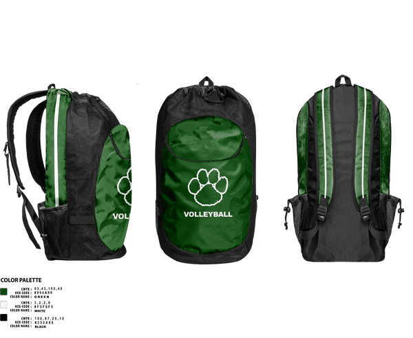 Gear Bag, Panthers Volleyball, Women's Volleyball, Teamtime, Team time, sublimation, custom sports apparel, team uniforms, spirit wear, spiritwear, sports uniforms, custom shirts, team store, custom team store, fundraiser sports, apparel fundraiser