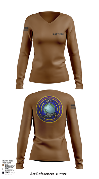 Womens Long Sleeve Vneck Shirt, JMAST PAC, , Teamtime, Team time, sublimation, custom sports apparel, team uniforms, spirit wear, spiritwear, sports uniforms, custom shirts, team store, custom team store, fundraiser sports, apparel fundraiser