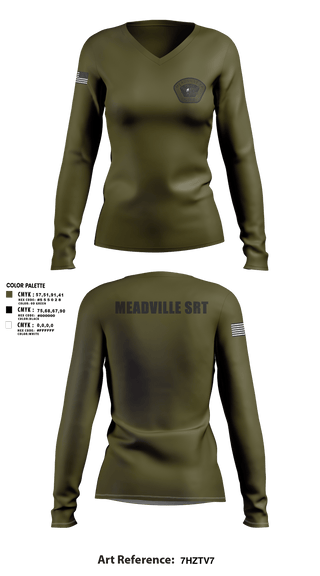 Womens Long Sleeve Vneck Shirt 1, Meadville SRT, Police, Teamtime, Team time, sublimation, custom sports apparel, team uniforms, spirit wear, spiritwear, sports uniforms, custom shirts, team store, custom team store, fundraiser sports, apparel fundraiser