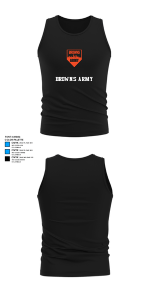 Tank Top, BROWNS ARMY, , Teamtime, Team time, sublimation, custom sports apparel, team uniforms, spirit wear, spiritwear, sports uniforms, custom shirts, team store, custom team store, fundraiser sports, apparel fundraiser