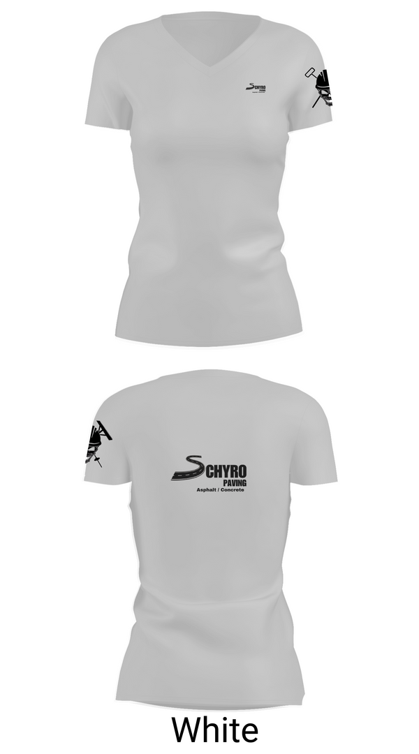 Womens Short Sleeve Vneck Shirt, Schyro paving, , Teamtime, Team time, sublimation, custom sports apparel, team uniforms, spirit wear, spiritwear, sports uniforms, custom shirts, team store, custom team store, fundraiser sports, apparel fundraiser