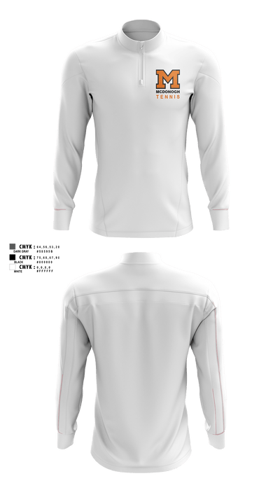 Girls Tennis McDonogh School 72297227 Quarter Zip Jacket - 5