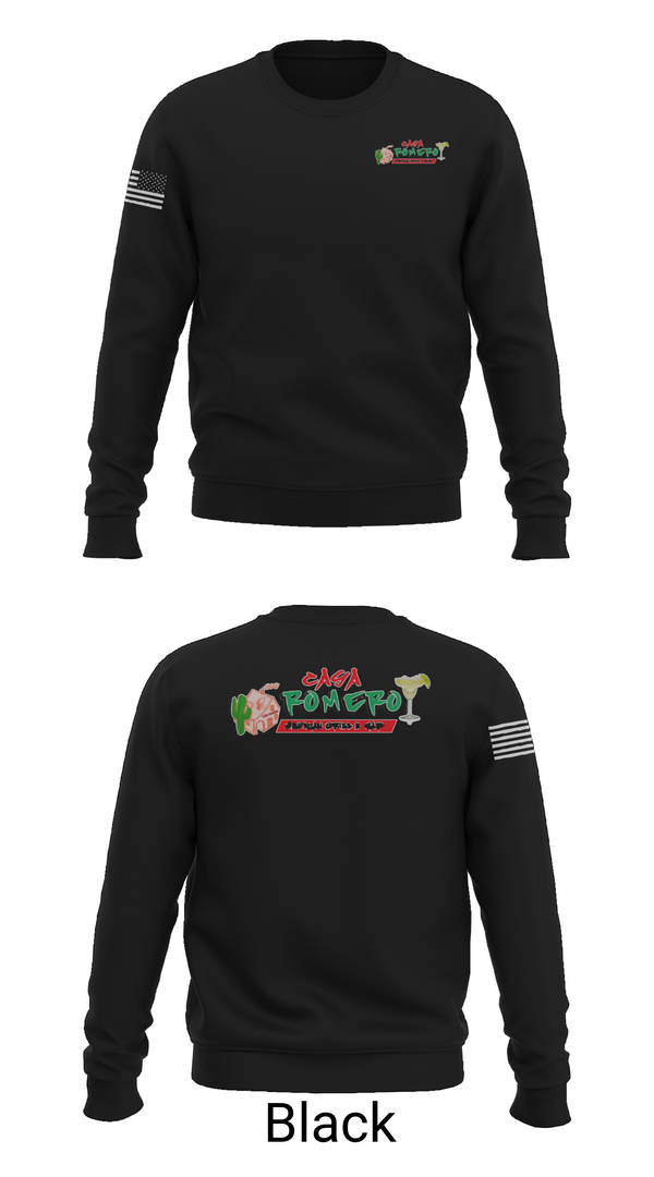 Crew Neck Sweatshirt, Casa Romero mexican grill, , Teamtime, Team time, sublimation, custom sports apparel, team uniforms, spirit wear, spiritwear, sports uniforms, custom shirts, team store, custom team store, fundraiser sports, apparel fundraiser