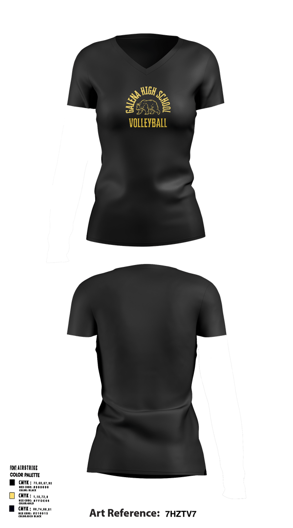 Womens Short Sleeve Vneck Shirt, Galena High School Volleyball, Women's Volleyball, Teamtime, Team time, sublimation, custom sports apparel, team uniforms, spirit wear, spiritwear, sports uniforms, custom shirts, team store, custom team store, fundraiser sports, apparel fundraiser