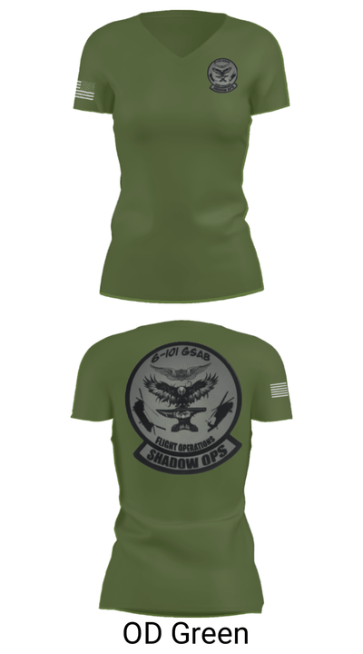 Iron Eagle Shadow Ops 36394126 Women's Short Sleeve V-neck Shirt - 48