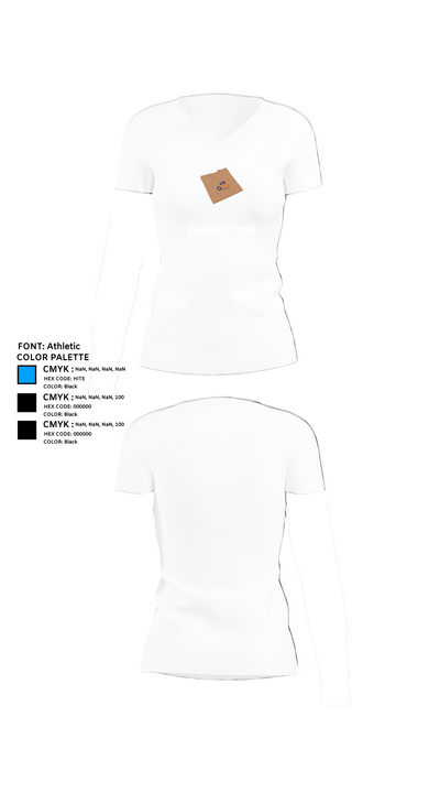 AM PRODUCTION 13584295 Women's Short Sleeve V-neck Shirt - 18
