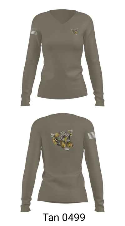 C-10 TRP white platoon 11255511 Women's Long Sleeve V-neck Shirt - 77