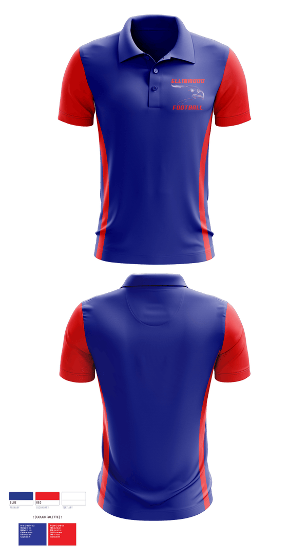 Short Sleeve Performance Polo, Ellinwood High School Football, Football, Teamtime, Team time, sublimation, custom sports apparel, team uniforms, spirit wear, spiritwear, sports uniforms, custom shirts, team store, custom team store, fundraiser sports, apparel fundraiser