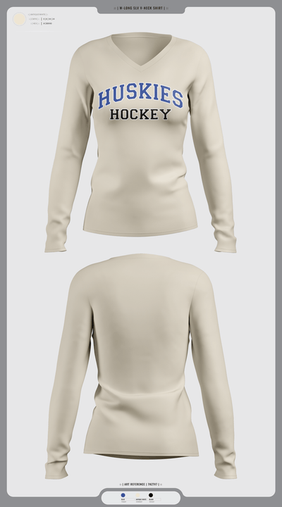 HOWARD COUNTY YOUTH HOCKEY CLUB 22258826 Women's Long Sleeve V-neck Shirt - 9