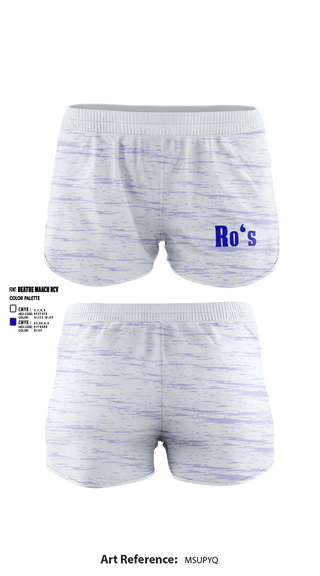 Womens Shorts, Ro‘s, , Teamtime, Team time, sublimation, custom sports apparel, team uniforms, spirit wear, spiritwear, sports uniforms, custom shirts, team store, custom team store, fundraiser sports, apparel fundraiser