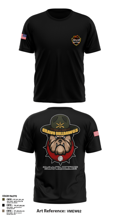 Bravo BulldawgsBravo BulldawgsB_3-6 ADARBulldawgs 3-6ADAR 29854779 Short Sleeve Performance Shirt - 2