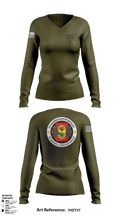 9th Engineer Support Company 10908126 Women's Long Sleeve V-neck Shirt - 1