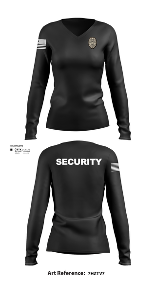 Womens Long Sleeve Vneck Shirt, IMMUNE Security Defense Agency, , Teamtime, Team time, sublimation, custom sports apparel, team uniforms, spirit wear, spiritwear, sports uniforms, custom shirts, team store, custom team store, fundraiser sports, apparel fundraiser