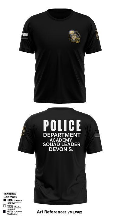 Police Department Academy 26016333 Old School Cotton Feel Shirt - 1