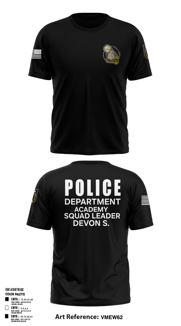 Old School Cotton Feel Shirt, Police Department Academy, , Teamtime, Team time, sublimation, custom sports apparel, team uniforms, spirit wear, spiritwear, sports uniforms, custom shirts, team store, custom team store, fundraiser sports, apparel fundraiser