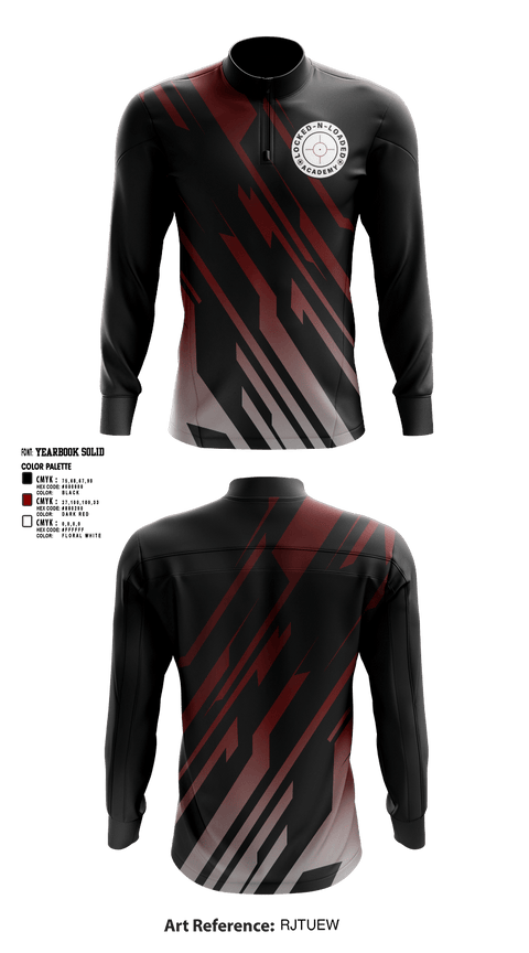 Quarter Zip Jacket, Locked N Loaded Academy, , Teamtime, Team time, sublimation, custom sports apparel, team uniforms, spirit wear, spiritwear, sports uniforms, custom shirts, team store, custom team store, fundraiser sports, apparel fundraiser