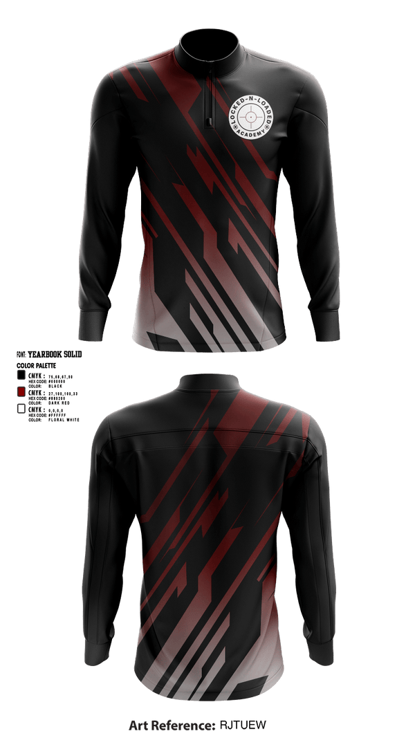 Quarter Zip Jacket, Locked N Loaded Academy, , Teamtime, Team time, sublimation, custom sports apparel, team uniforms, spirit wear, spiritwear, sports uniforms, custom shirts, team store, custom team store, fundraiser sports, apparel fundraiser
