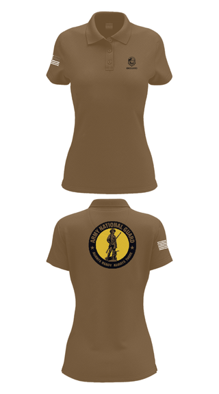Womens Short Sleeve Performance Polo, Recruiting & Retention Battalion, National Guard, Teamtime, Team time, sublimation, custom sports apparel, team uniforms, spirit wear, spiritwear, sports uniforms, custom shirts, team store, custom team store, fundraiser sports, apparel fundraiser