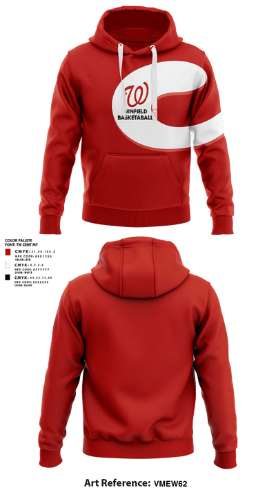 Winfield High School Basketball 85132399 Hoodie - 1