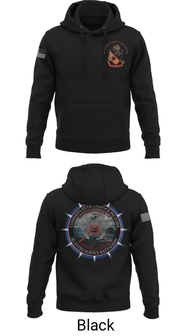 Hoodie, 3rd Intelligence Battalion, Marines, Teamtime, Team time, sublimation, custom sports apparel, team uniforms, spirit wear, spiritwear, sports uniforms, custom shirts, team store, custom team store, fundraiser sports, apparel fundraiser
