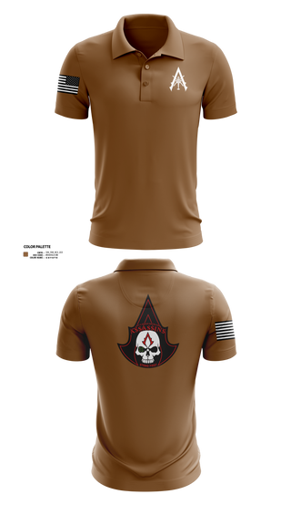 Short Sleeve Performance Polo, A Co. 1-3 AB, Army, Teamtime, Team time, sublimation, custom sports apparel, team uniforms, spirit wear, spiritwear, sports uniforms, custom shirts, team store, custom team store, fundraiser sports, apparel fundraiser