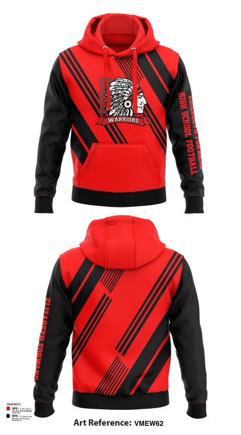 Hoodie, Elizabeth Forward High School Football, Football, Teamtime, Team time, sublimation, custom sports apparel, team uniforms, spirit wear, spiritwear, sports uniforms, custom shirts, team store, custom team store, fundraiser sports, apparel fundraiser