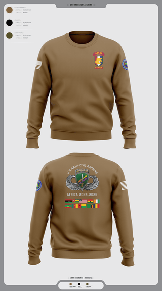 Crew Neck Sweatshirt, 478th CA BN (A), Army, Teamtime, Team time, sublimation, custom sports apparel, team uniforms, spirit wear, spiritwear, sports uniforms, custom shirts, team store, custom team store, fundraiser sports, apparel fundraiser