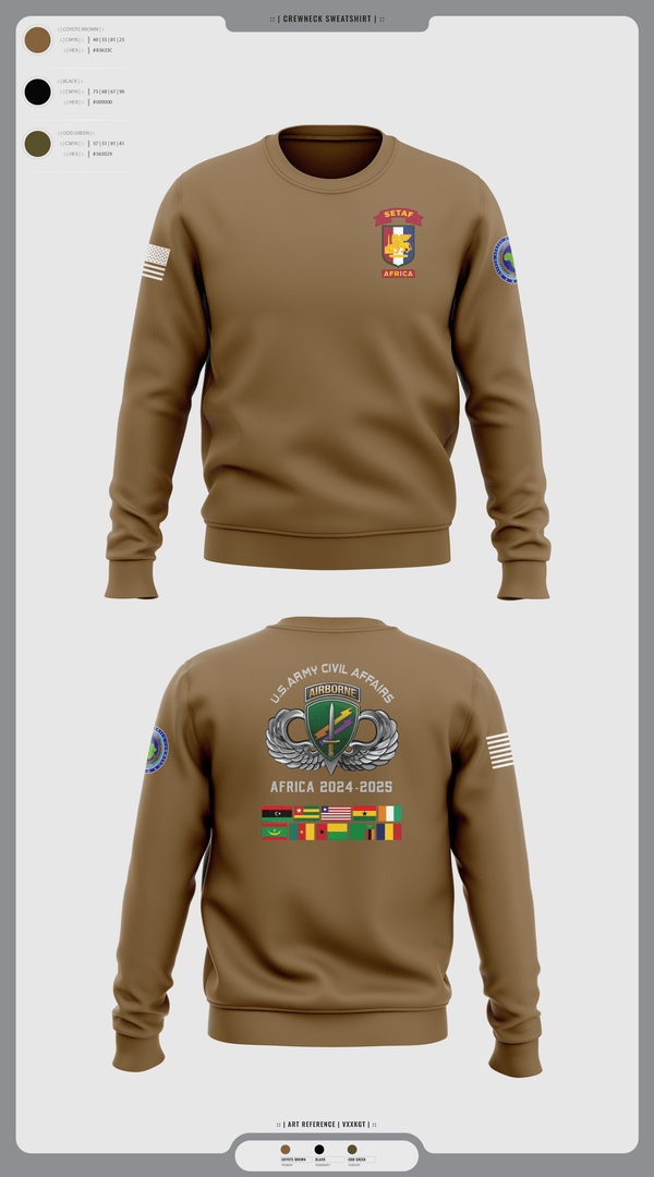 Crew Neck Sweatshirt, 478th CA BN (A), Army, Teamtime, Team time, sublimation, custom sports apparel, team uniforms, spirit wear, spiritwear, sports uniforms, custom shirts, team store, custom team store, fundraiser sports, apparel fundraiser