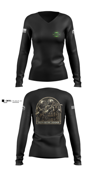 Womens Long Sleeve Vneck Shirt, MTU, Marines, Teamtime, Team time, sublimation, custom sports apparel, team uniforms, spirit wear, spiritwear, sports uniforms, custom shirts, team store, custom team store, fundraiser sports, apparel fundraiser