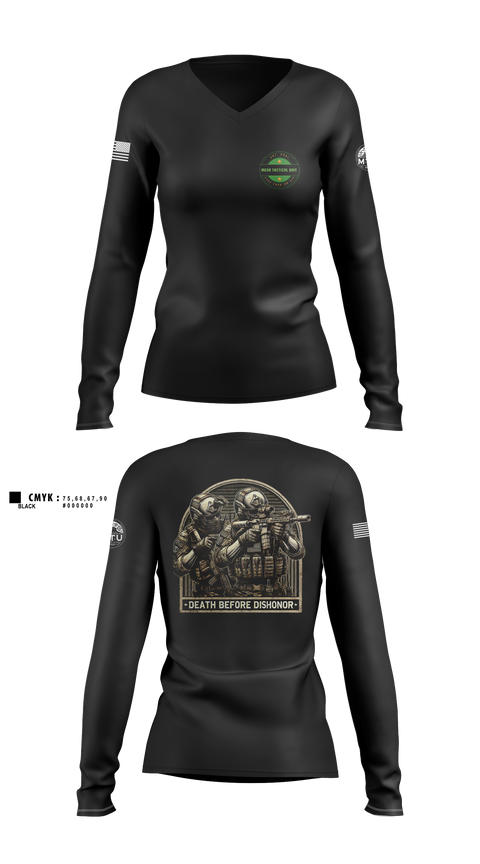 Womens Long Sleeve Vneck Shirt, MTU, Marines, Teamtime, Team time, sublimation, custom sports apparel, team uniforms, spirit wear, spiritwear, sports uniforms, custom shirts, team store, custom team store, fundraiser sports, apparel fundraiser