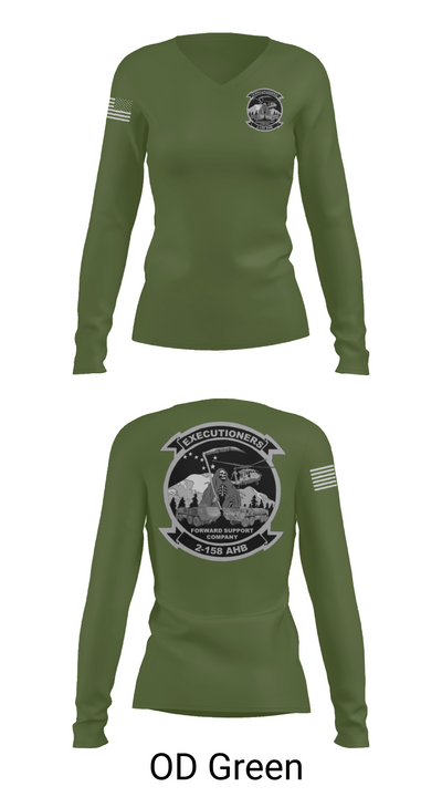 Executioners 26659367 Women's Long Sleeve V-neck Shirt - 57