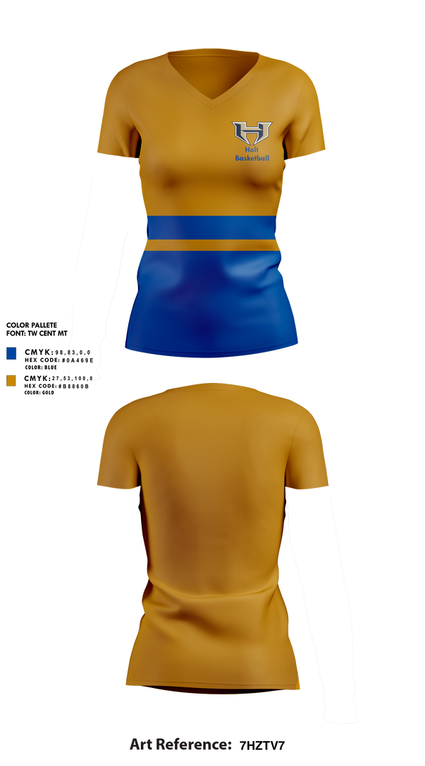 Womens Short Sleeve Vneck Shirt, Holt High School Basketball, Women's Basketball, Teamtime, Team time, sublimation, custom sports apparel, team uniforms, spirit wear, spiritwear, sports uniforms, custom shirts, team store, custom team store, fundraiser sports, apparel fundraiser