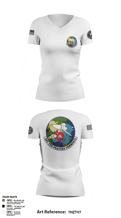 20th Intelligence Squadron 35709340 Women's Short Sleeve V-neck Shirt - 8