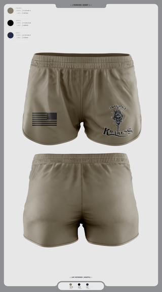 Womens Shorts, 3RD PLT95TH CBRN3rd plt, Army, Teamtime, Team time, sublimation, custom sports apparel, team uniforms, spirit wear, spiritwear, sports uniforms, custom shirts, team store, custom team store, fundraiser sports, apparel fundraiser