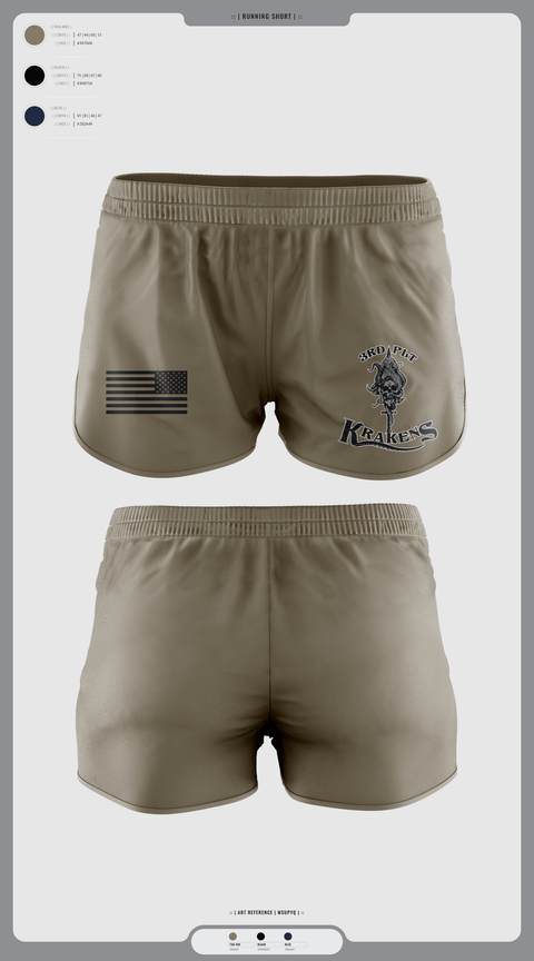 Womens Shorts, 3RD PLT95TH CBRN3rd plt, Army, Teamtime, Team time, sublimation, custom sports apparel, team uniforms, spirit wear, spiritwear, sports uniforms, custom shirts, team store, custom team store, fundraiser sports, apparel fundraiser