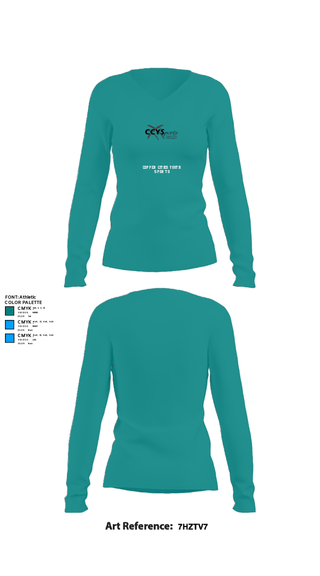Women's Long Sleeve Vneck Shirt, Copper Cities Youth Sports, Spirit Store, Teamtime, Team time, sublimation, custom sports apparel, team uniforms, spirit wear, spiritwear, sports uniforms, custom shirts, team store, custom team store, fundraiser sports, apparel fundraiser