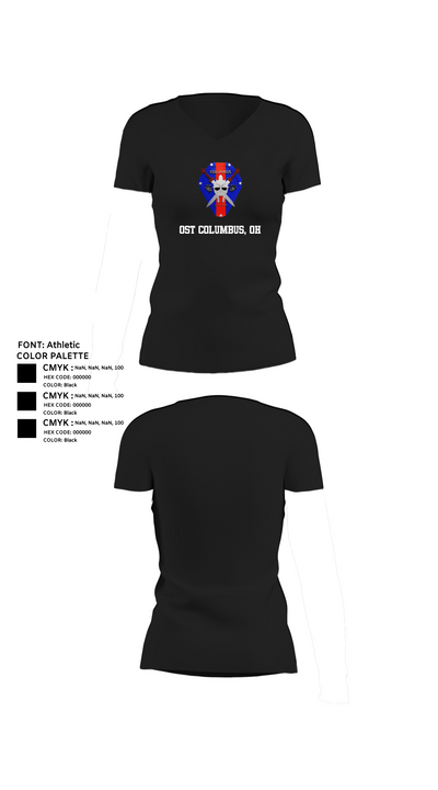 OST COLUMBUS, OH 96884956 Women's Short Sleeve V-neck Shirt - 24