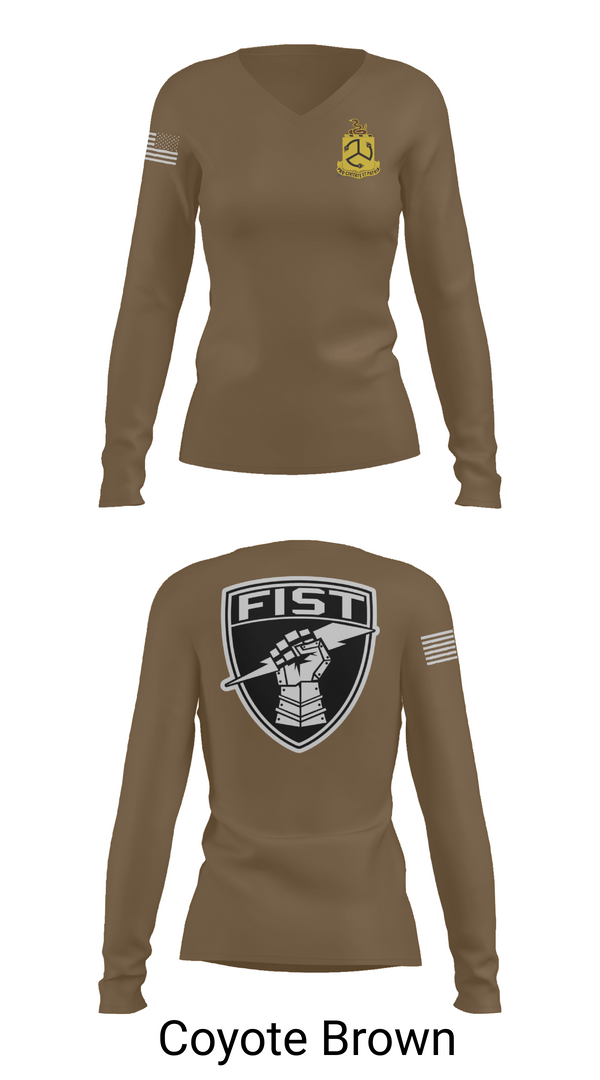 Womens Long Sleeve Vneck Shirt, 1-200 Infantry, National Guard, Teamtime, Team time, sublimation, custom sports apparel, team uniforms, spirit wear, spiritwear, sports uniforms, custom shirts, team store, custom team store, fundraiser sports, apparel fundraiser