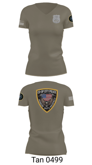 Womens Short Sleeve Vneck Shirt, Co-op City Police Department, Police, Teamtime, Team time, sublimation, custom sports apparel, team uniforms, spirit wear, spiritwear, sports uniforms, custom shirts, team store, custom team store, fundraiser sports, apparel fundraiser