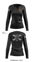 758th SMC 429395 Women's Long Sleeve V-neck Shirt - 3