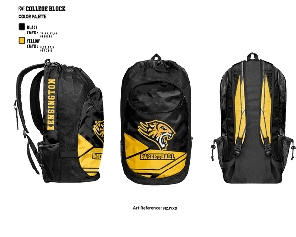 Gear Bag, Kensington Multiplex High School Basketball, Men's Basketball, Teamtime, Team time, sublimation, custom sports apparel, team uniforms, spirit wear, spiritwear, sports uniforms, custom shirts, team store, custom team store, fundraiser sports, apparel fundraiser