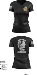 745th Forward Resuscitative Surgical Detachment 78868461 Women's Short Sleeve V-neck Shirt - 4