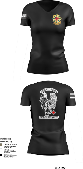 Womens Short Sleeve Vneck Shirt, 745th Forward Resuscitative Surgical Detachment, Army, Teamtime, Team time, sublimation, custom sports apparel, team uniforms, spirit wear, spiritwear, sports uniforms, custom shirts, team store, custom team store, fundraiser sports, apparel fundraiser