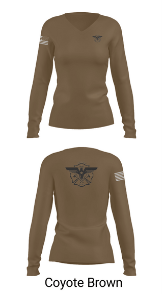 Women's Long Sleeve Vneck Shirt, Arson & Explosives Investigations, Police, Teamtime, Team time, sublimation, custom sports apparel, team uniforms, spirit wear, spiritwear, sports uniforms, custom shirts, team store, custom team store, fundraiser sports, apparel fundraiser