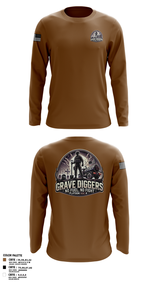 Long Sleeve Performance Shirt, Gravediggers, , Teamtime, Team time, sublimation, custom sports apparel, team uniforms, spirit wear, spiritwear, sports uniforms, custom shirts, team store, custom team store, fundraiser sports, apparel fundraiser