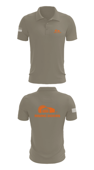 Short Sleeve Performance Polo, Rising Doors, Army, Teamtime, Team time, sublimation, custom sports apparel, team uniforms, spirit wear, spiritwear, sports uniforms, custom shirts, team store, custom team store, fundraiser sports, apparel fundraiser