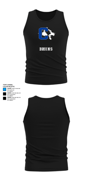 Tank Top, Bruins, Men's Basketball, Teamtime, Team time, sublimation, custom sports apparel, team uniforms, spirit wear, spiritwear, sports uniforms, custom shirts, team store, custom team store, fundraiser sports, apparel fundraiser